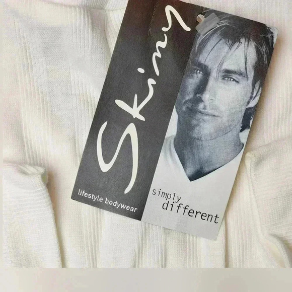 Vintage Skiny Basic Now #73420 V neck double ribbed tshirt undershirt NWT - Picture 3 of 6